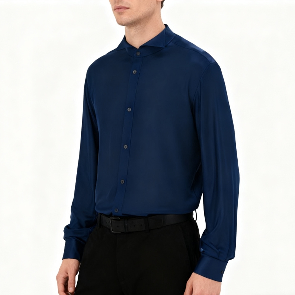 Men's Silk Wing Tip Collar Shirts