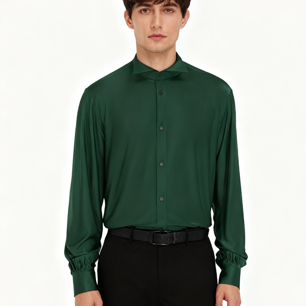 Men's Silk Wing Tip Collar Shirts