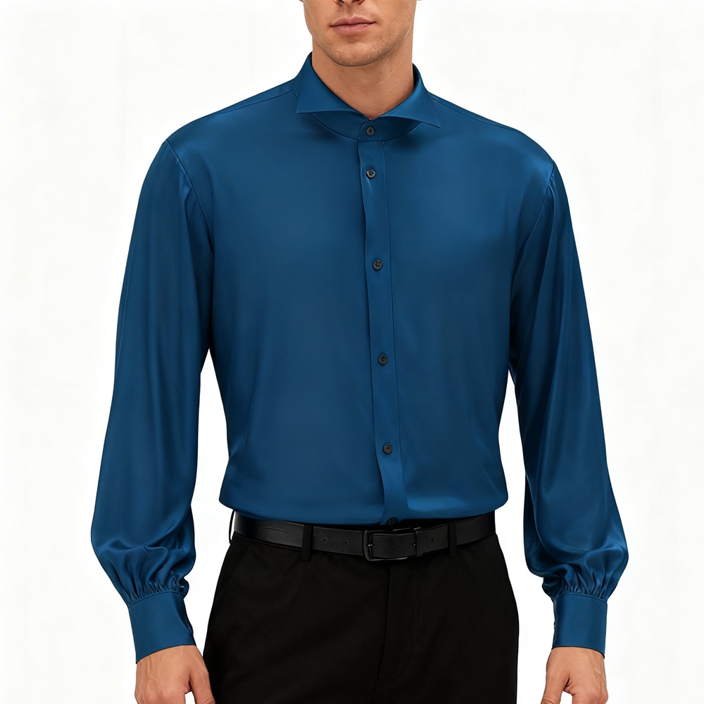 Men's Silk Wing Tip Collar Shirts