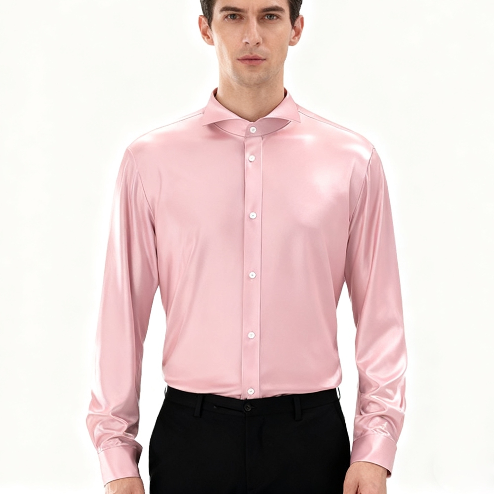 Men's Silk Wing Tip Collar Shirts