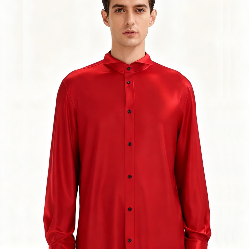 Men's Silk Wing Tip Collar Shirts