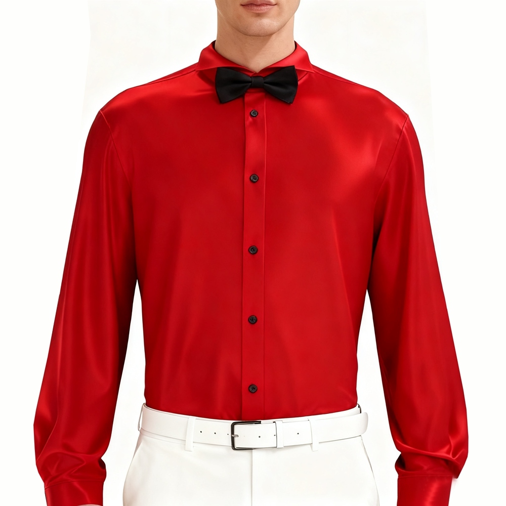 Men's Silk Wing Tip Collar Shirts