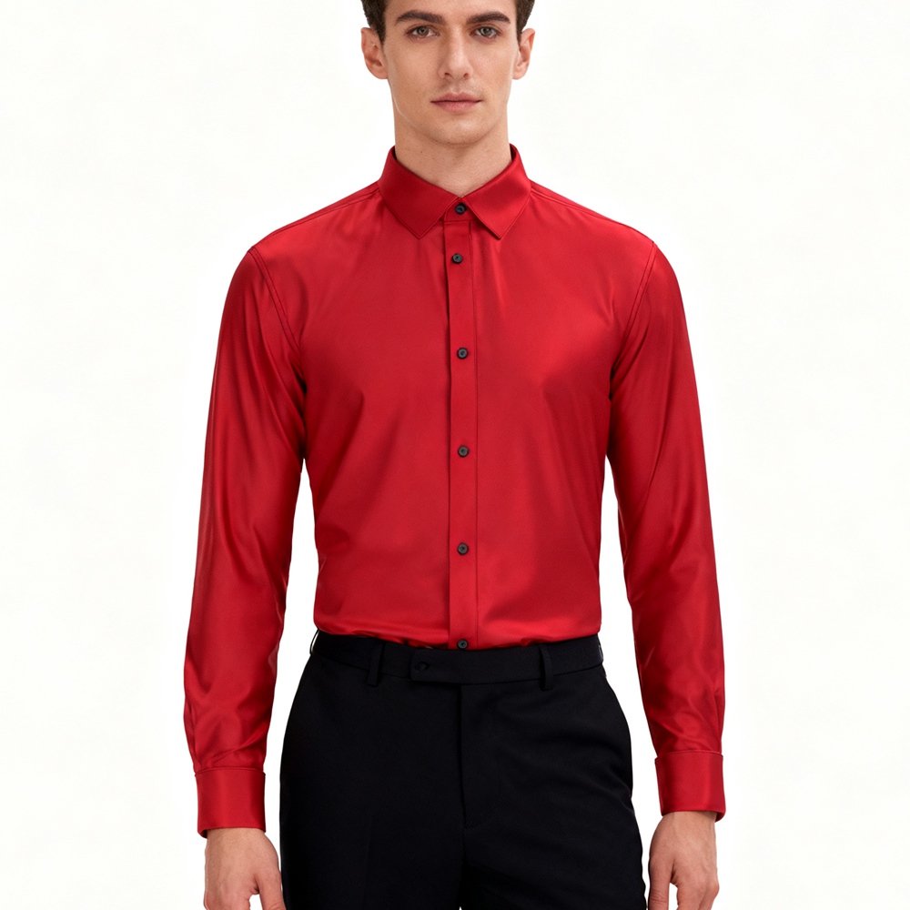 fitted lace wedding dress Avanti Uomo Men's DN72M Square French Cuff Shirts Tie Set with Cuff Li main image 1