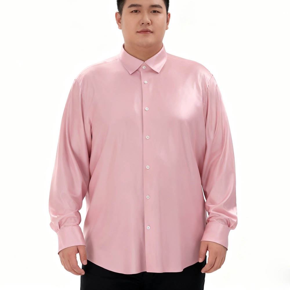 strapless open back dress Light Pink Cotton Twill Dress Shirt – Anatoly & Sons