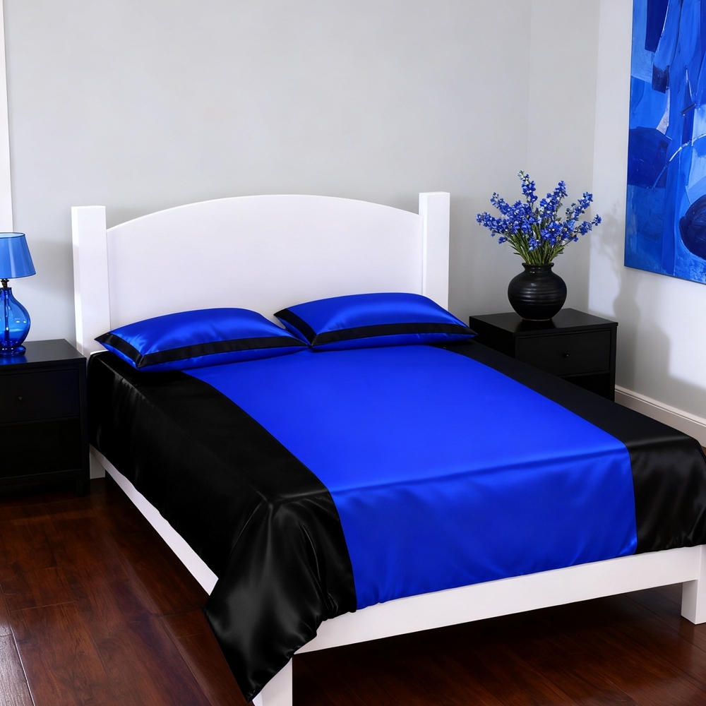 Two Tone Silk Duvet Cover Set