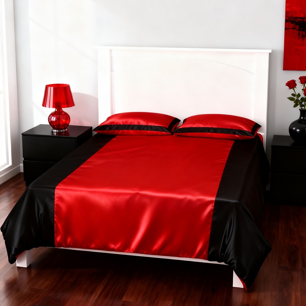 Two Tone Silk Duvet Cover Set