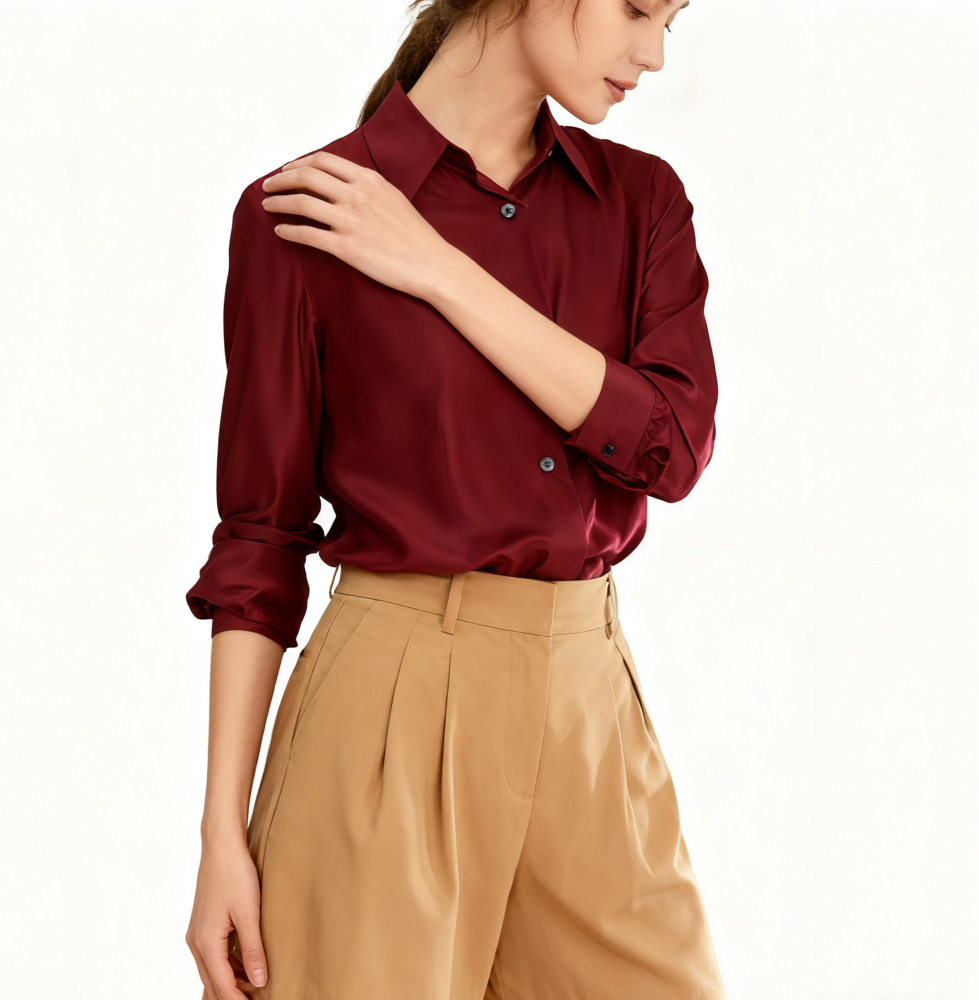 Women's Silk Fitted Shirts