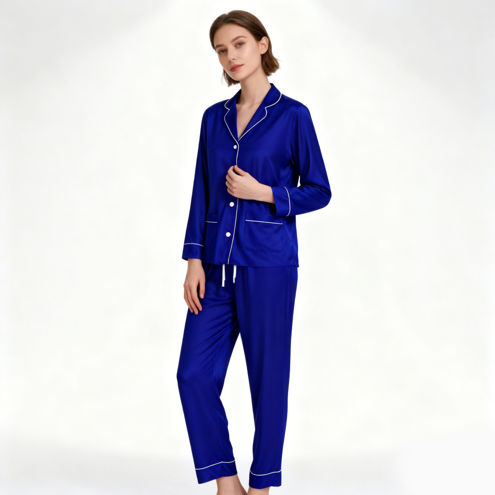 Womens Silk Button Up Pajamas