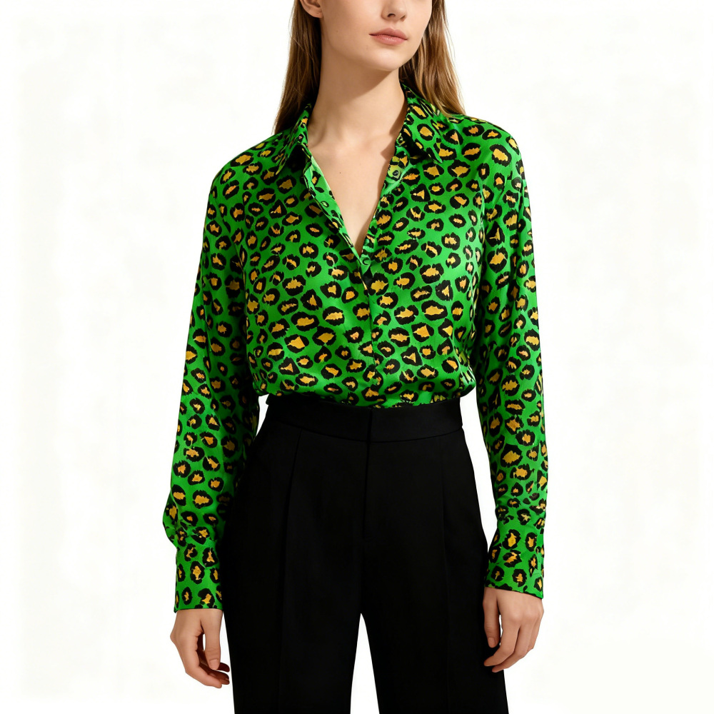 Leopard Silk Blouse