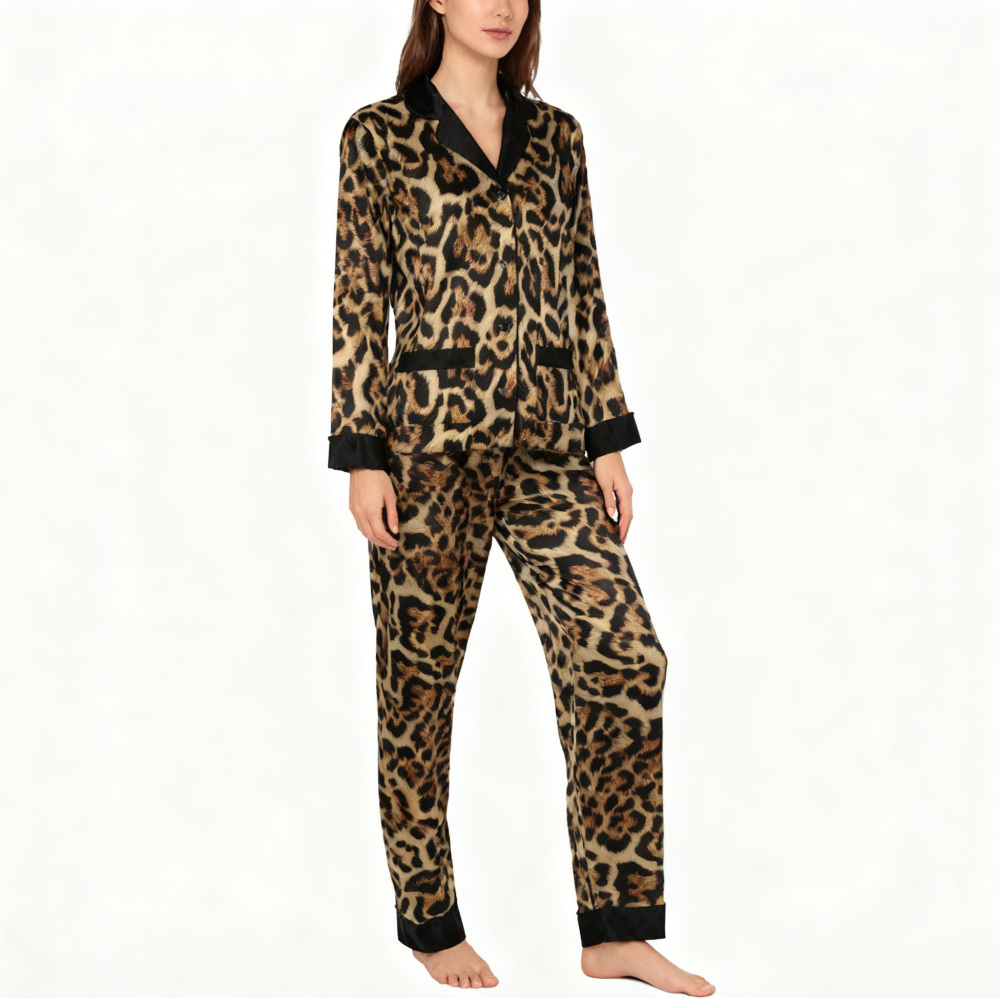 Women's Silk Leopard Pajamas