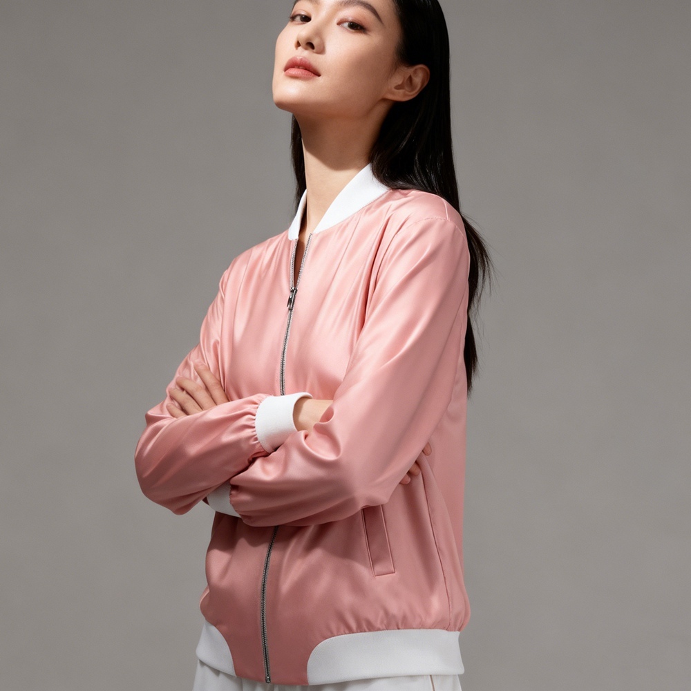 Women's Silk Bomber Jacket