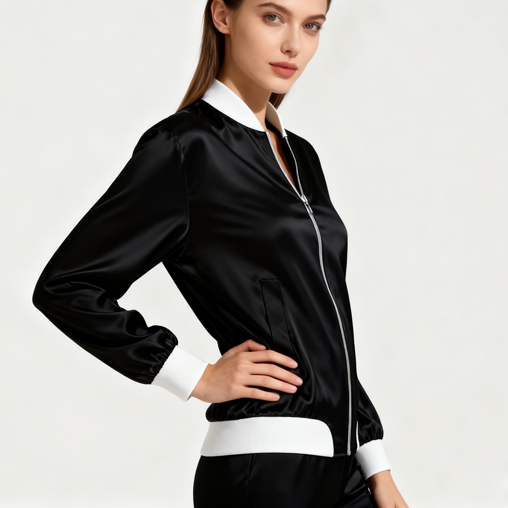 Women's Silk Bomber Jacket