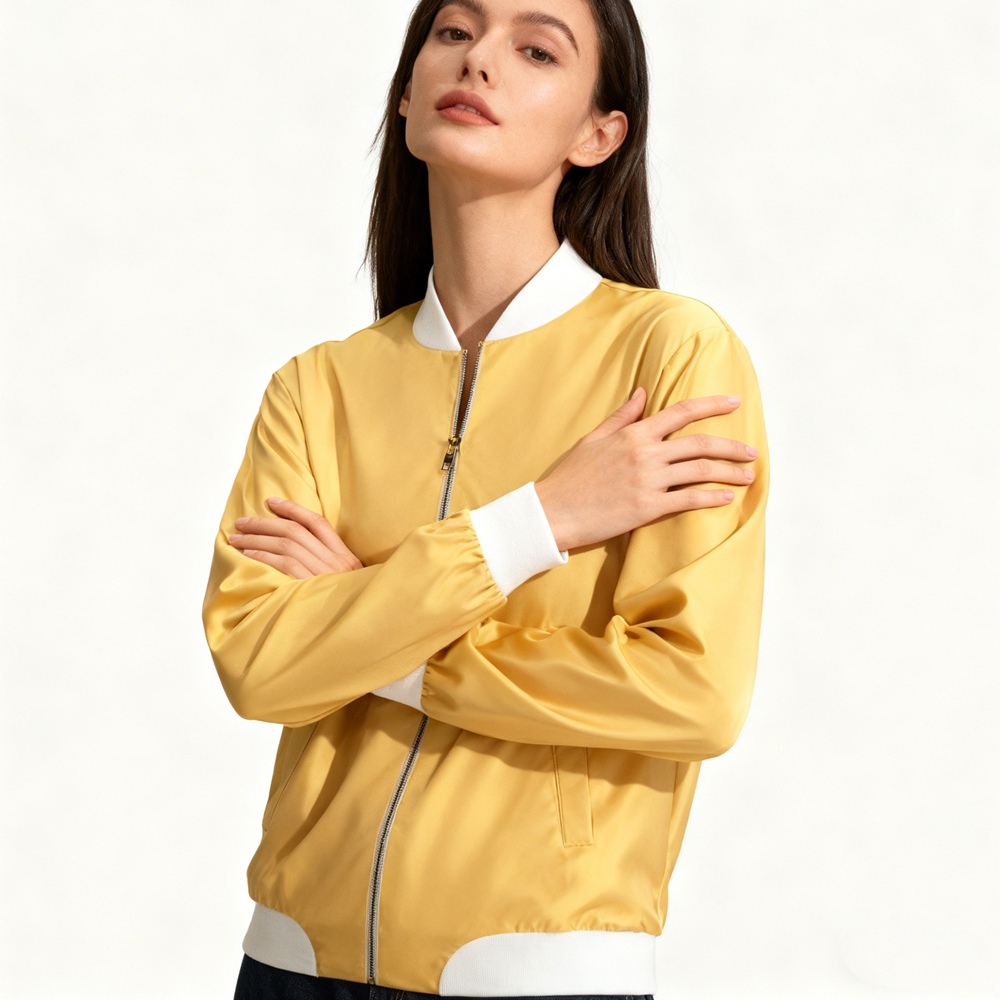 Women's Silk Bomber Jacket