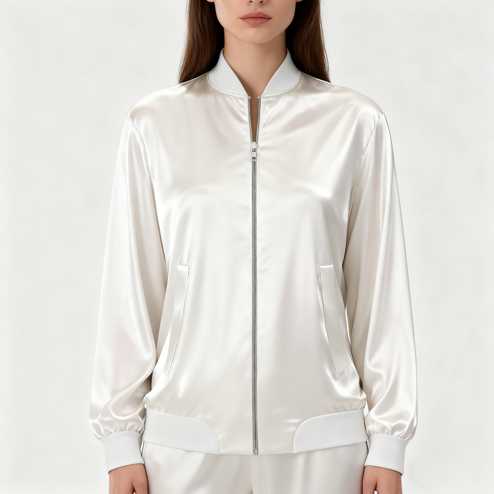 Women's Silk Bomber Jacket