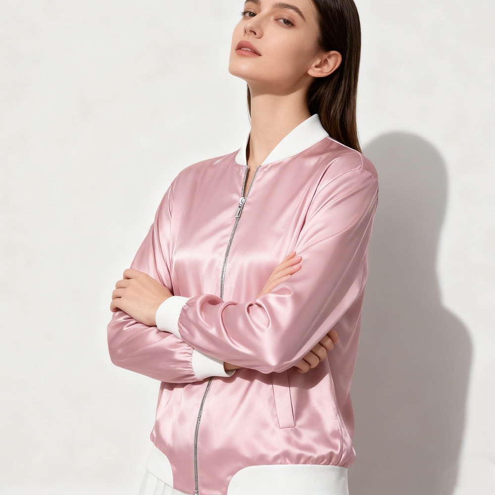 Women's Silk Bomber Jacket