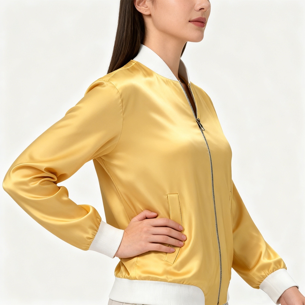 Women's Silk Bomber Jacket