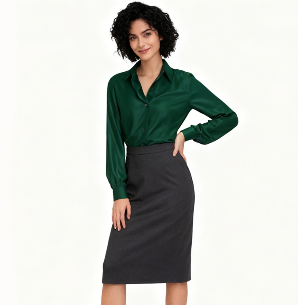 Silk Slim Fit Shirt Women's