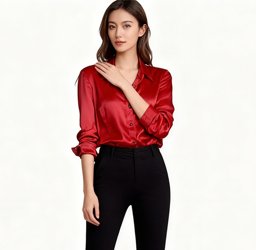Silk Slim Fit Shirt Women's