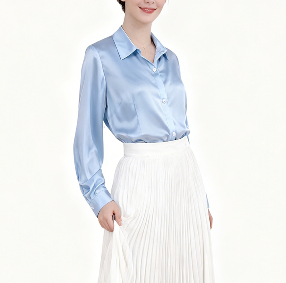 Silk Slim Fit Shirt Women's