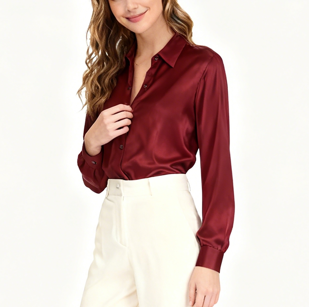 Silk Slim Fit Shirt Women's