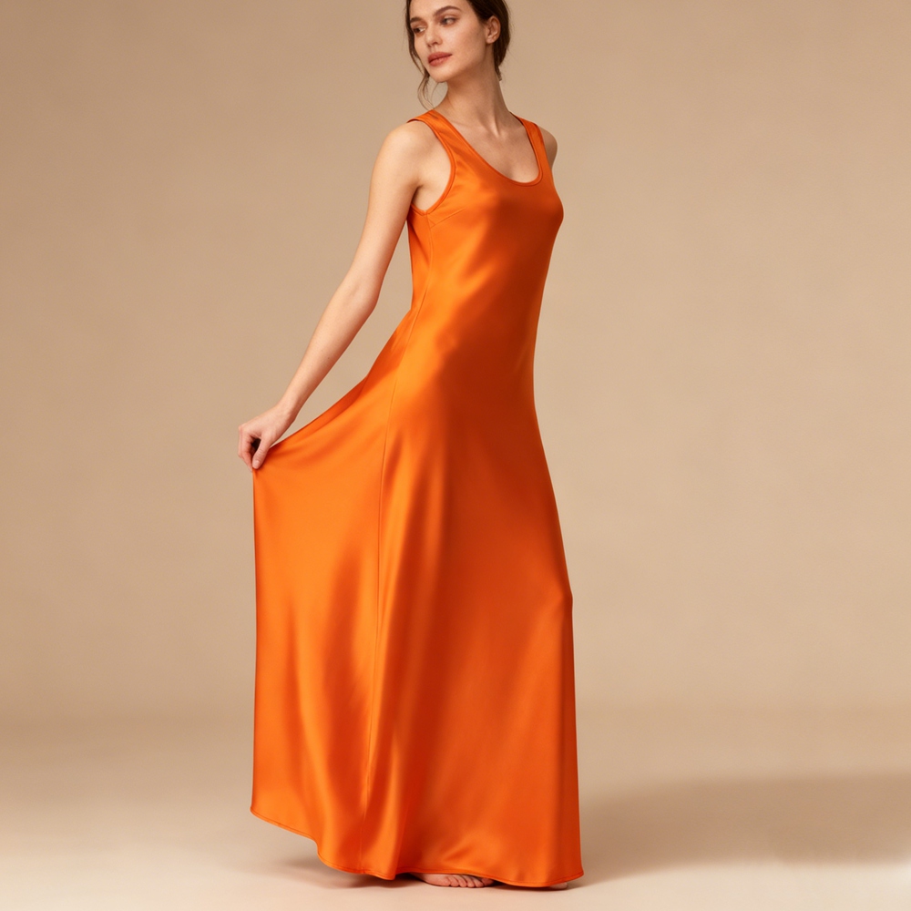 Women's 100% Mulberry Silk Maxi Long Tank Dress Size 10 12 14 16 18 Women's 100% Mulberry Silk Maxi Long Tank Dress Size 10 12 14 16 18