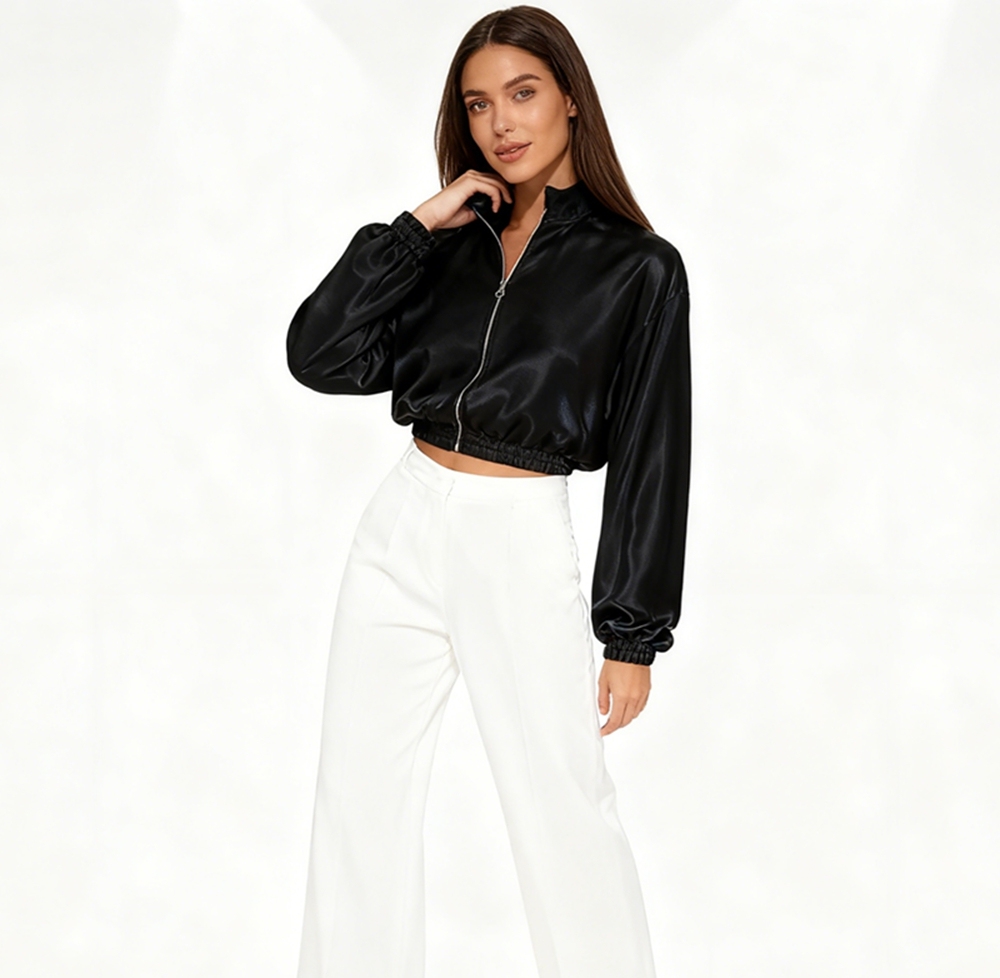 Women's Silk Crop Jacket