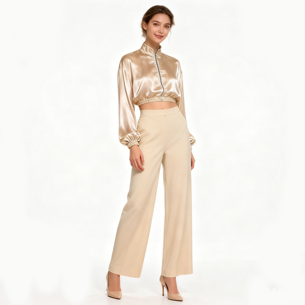 Women's Silk Crop Jacket