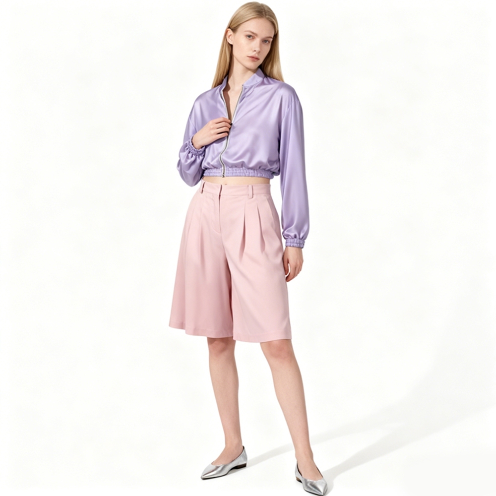 Women's Silk Crop Jacket