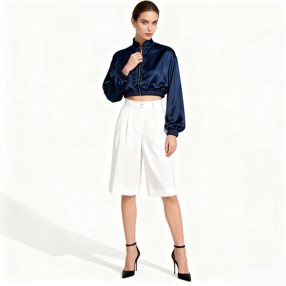 Women's Silk Crop Jacket
