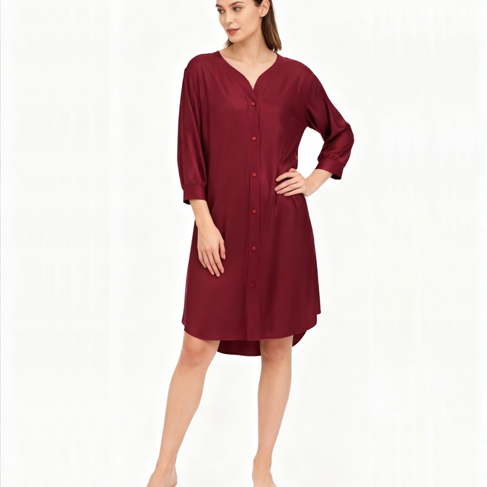 Women's 100% Silk Sweetheart Neck Tunic Tops