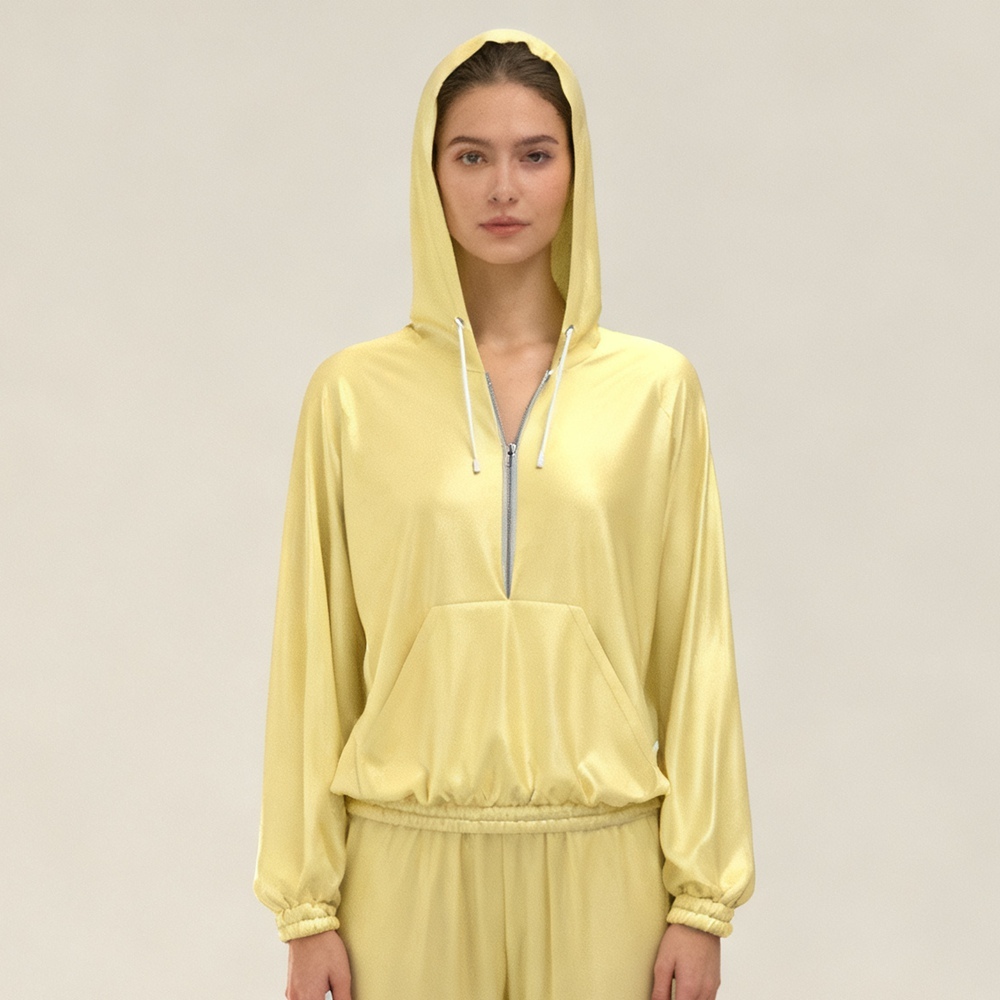 Women's 100% Mulberry Silk Pull Over Hoodie Jacket