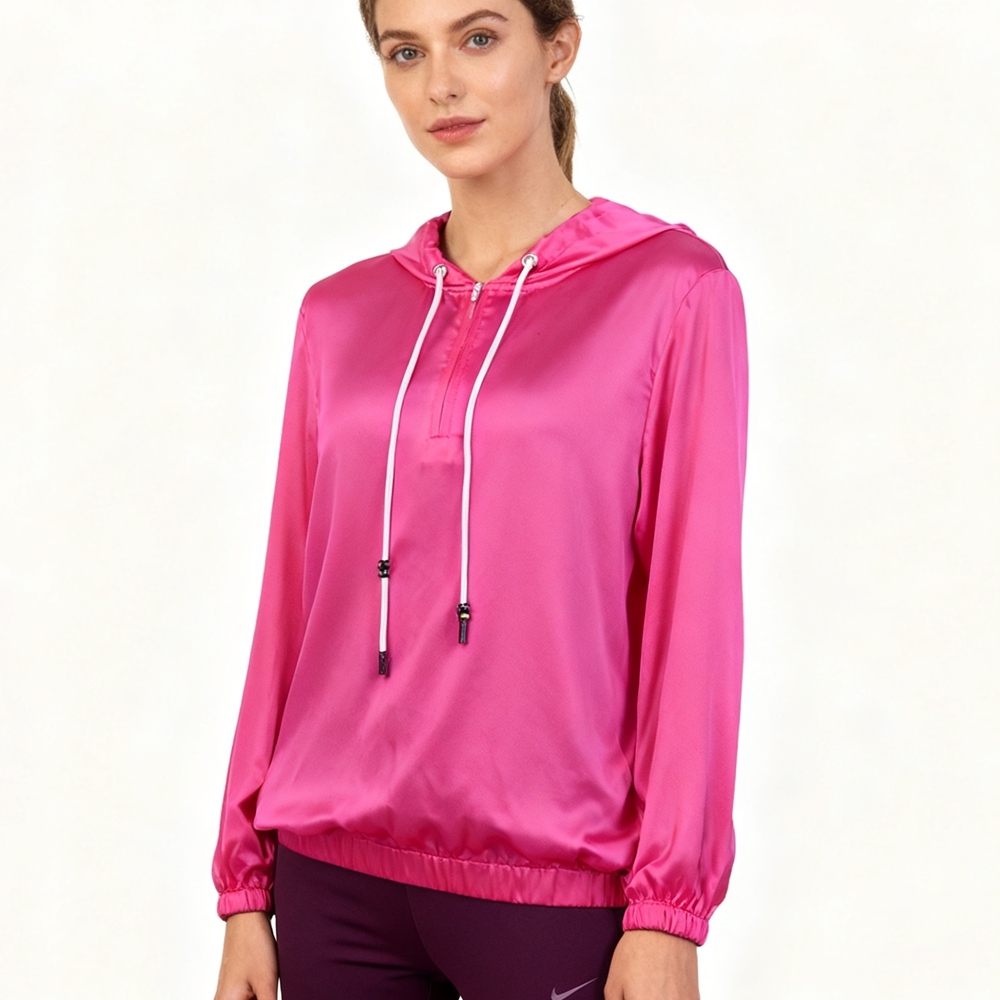 Silk Hooded Jacket Womens