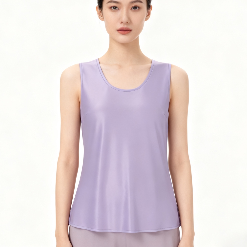Wide Strap Silk Tops Womens