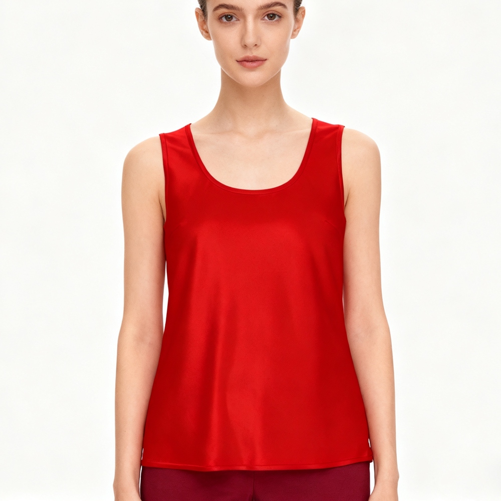 Women's 100% Mulberry Silk U Neck Tank Top