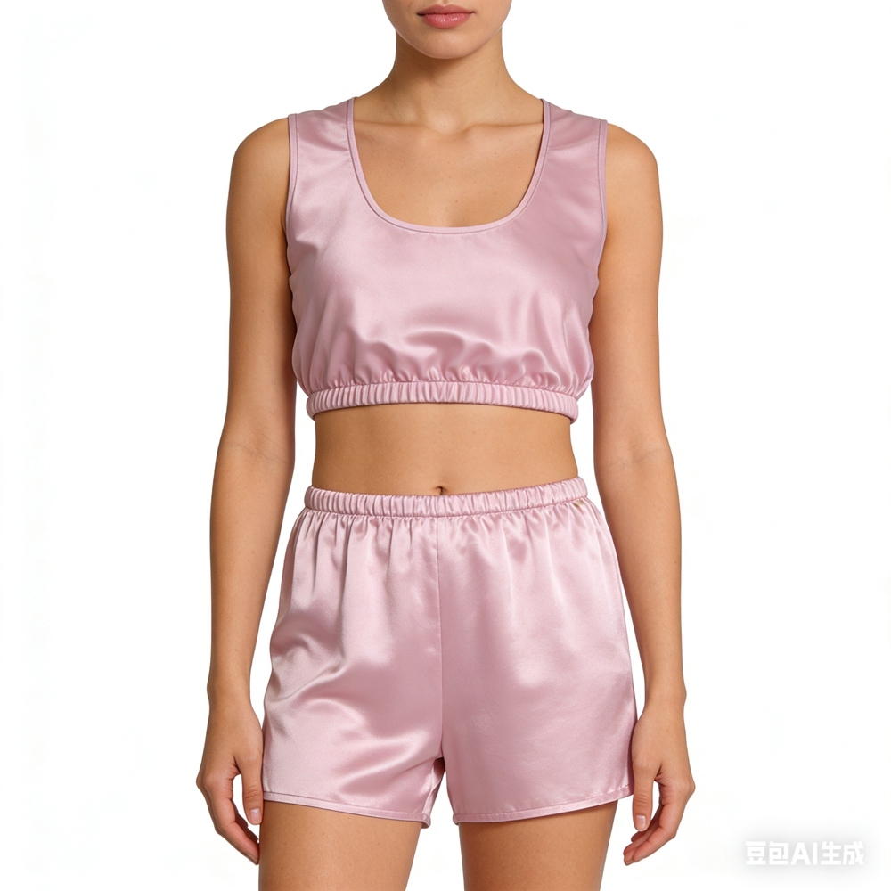 Women's 100% Silk  Crop Tank Top