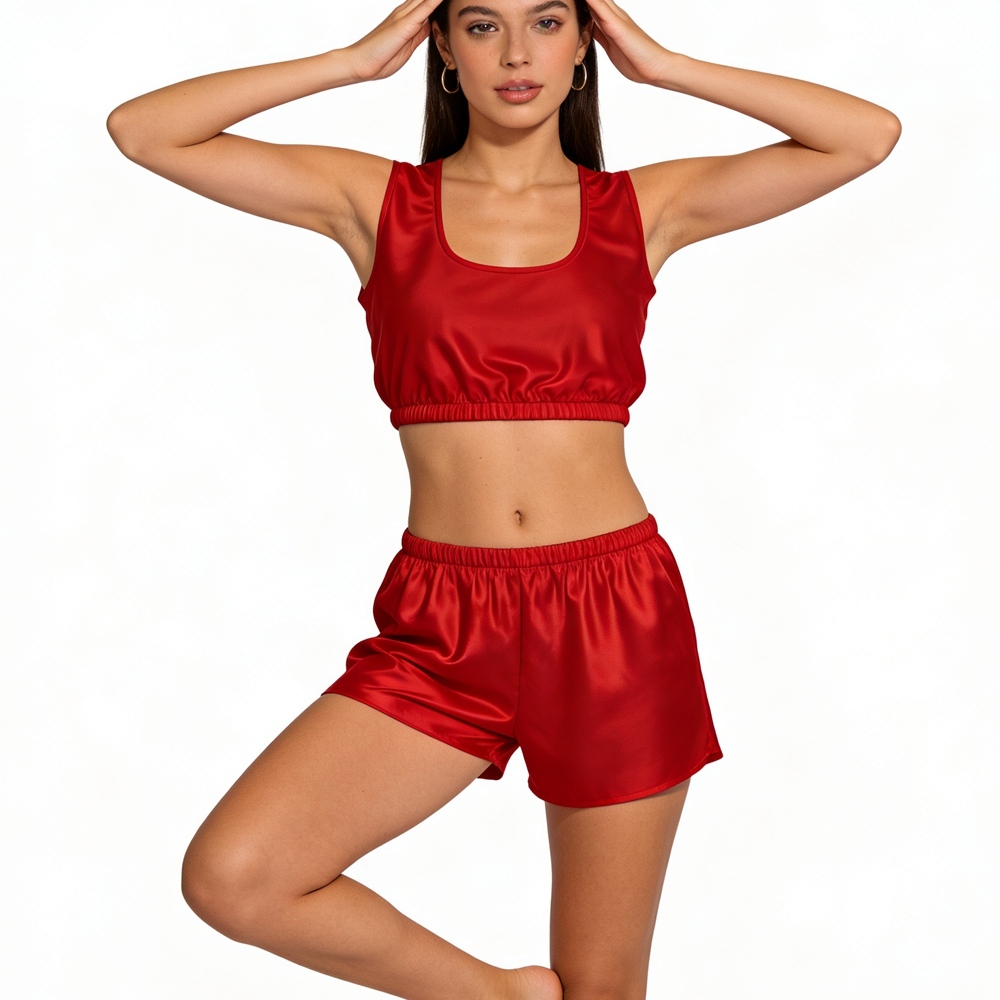 Women's 100% Silk  Crop Tank Top