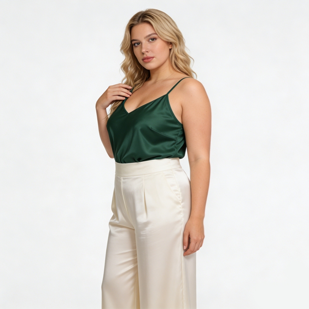 Women's 100% Mulberry Silk Plus Size Camisole 14W 16W 18W 20W 22W 24W