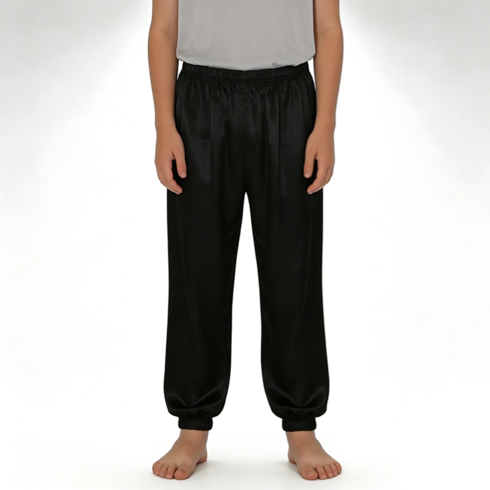 Boy's 100% Mulberry Silk Jogger Pants Size 7 8 10 12 14 Year Old