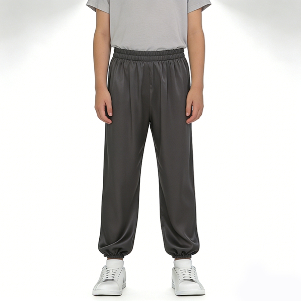 Boy's 100% Mulberry Silk Jogger Pants Size 7 8 10 12 14 Year Old