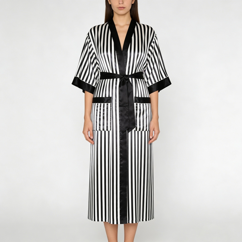 Silk Striped Kimono
