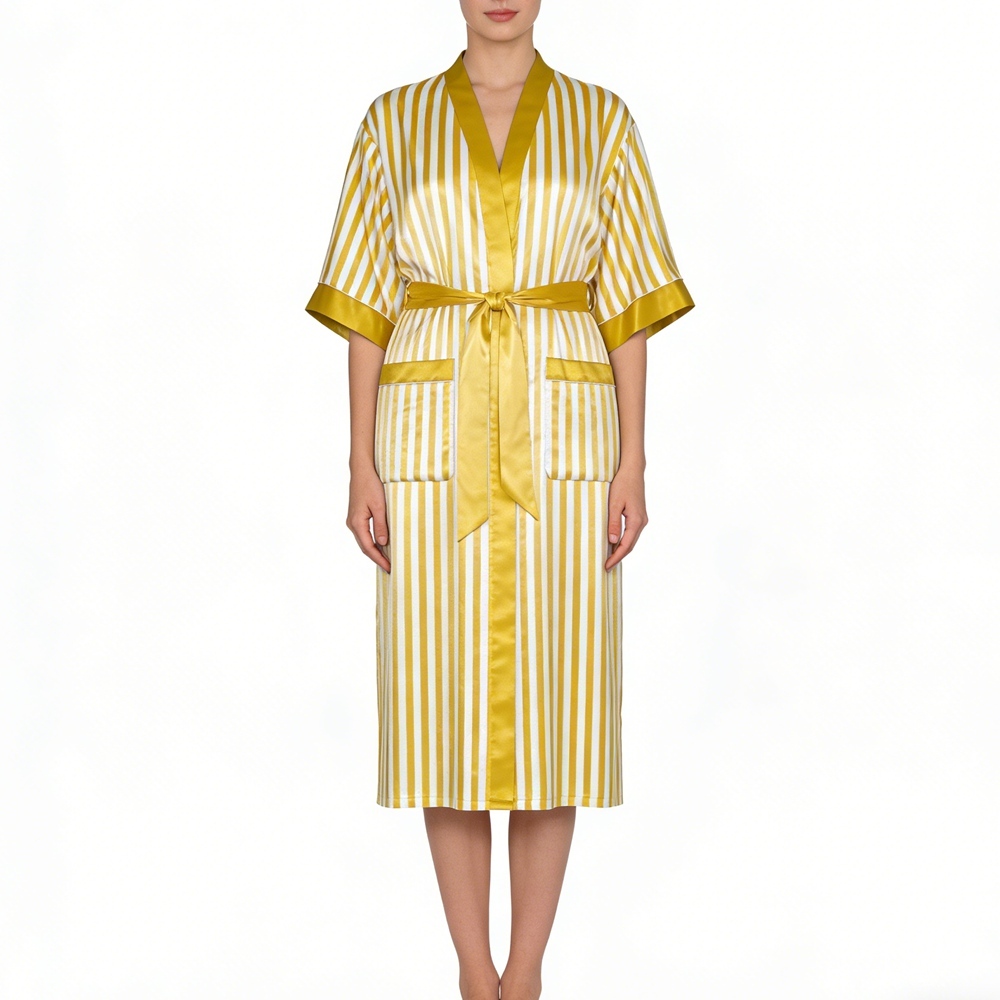 Silk Striped Kimono