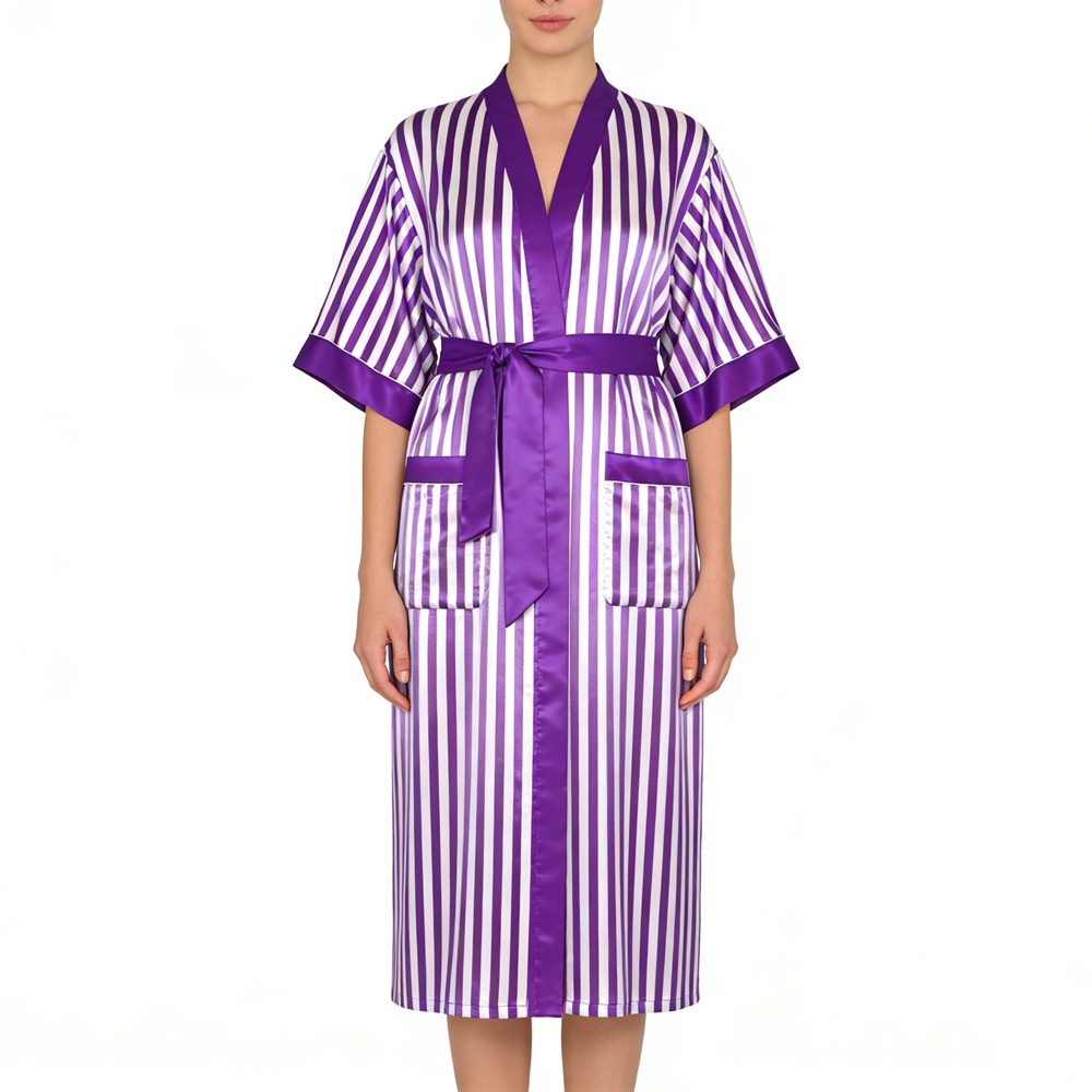 Silk Striped Kimono