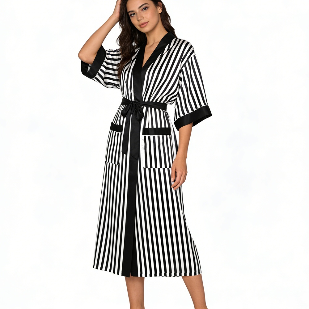 Silk Striped Kimono