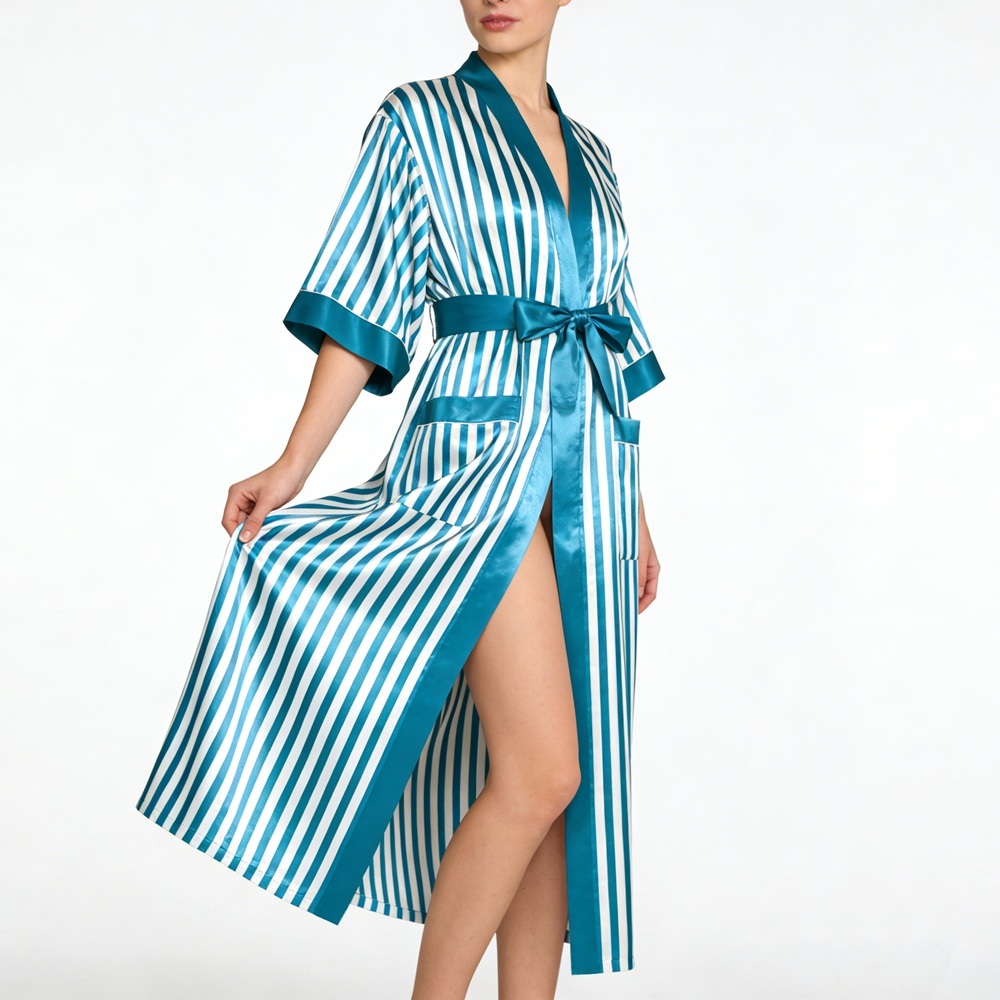 Silk Striped Kimono