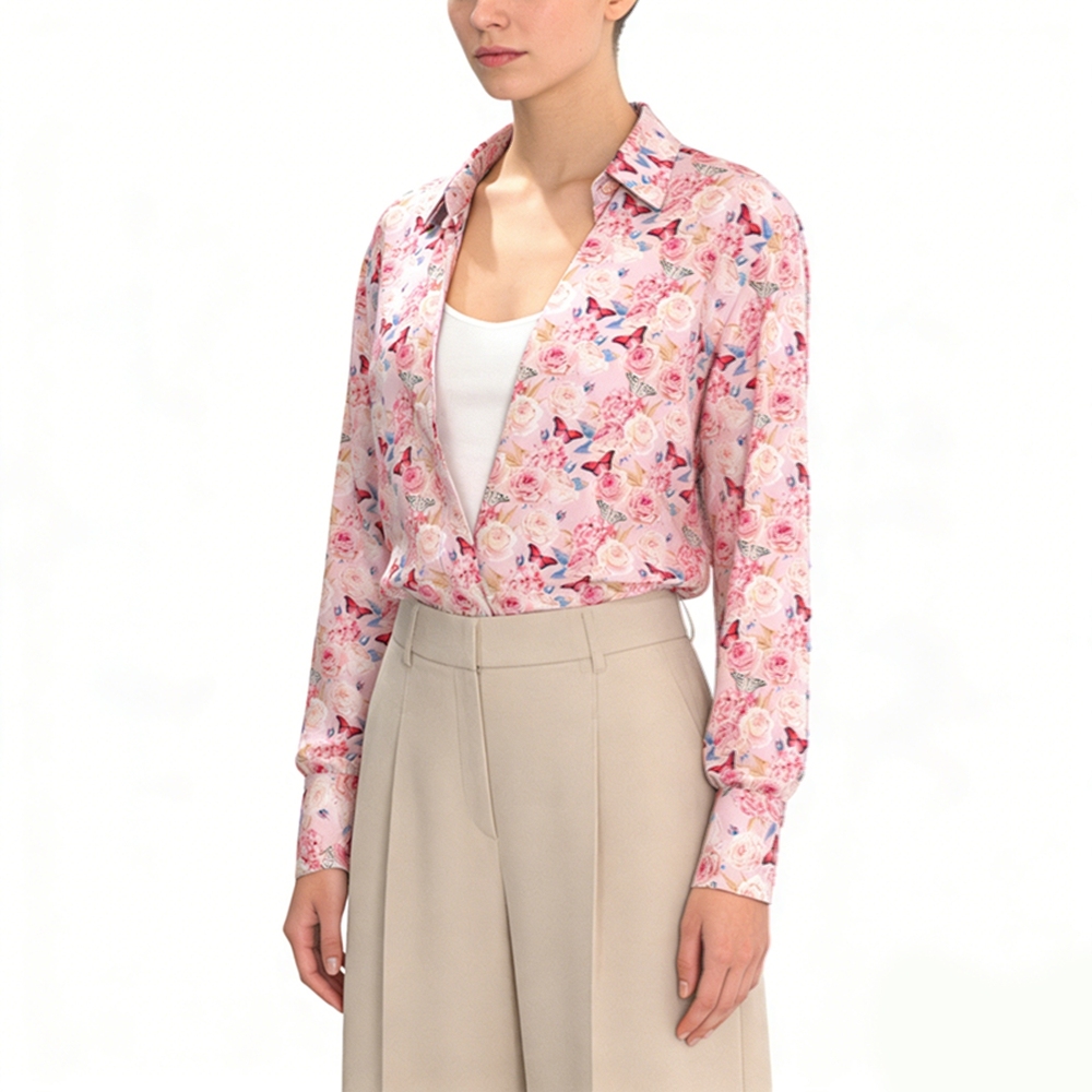 Women's Silk Floral Shirts