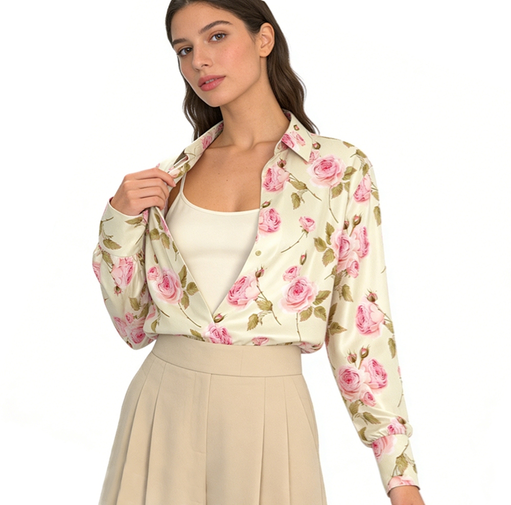 Women's Silk Floral Shirts