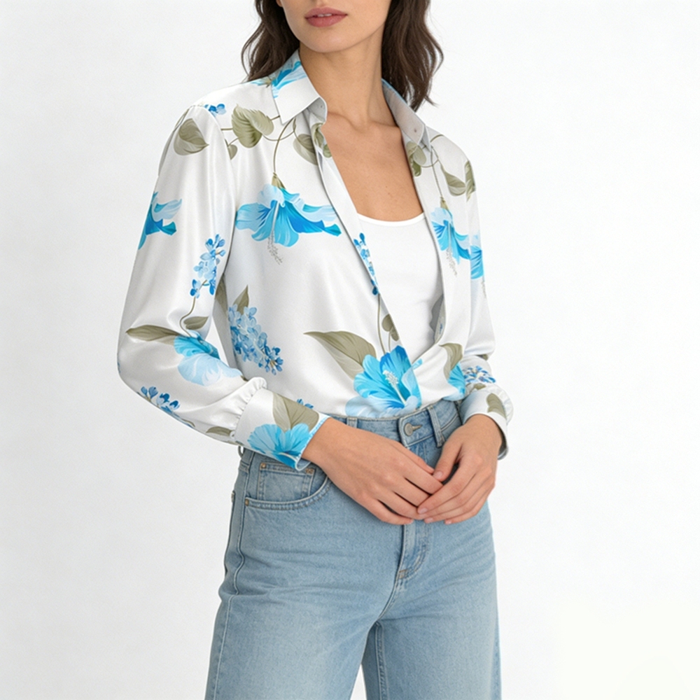 Women's Silk Floral Shirts