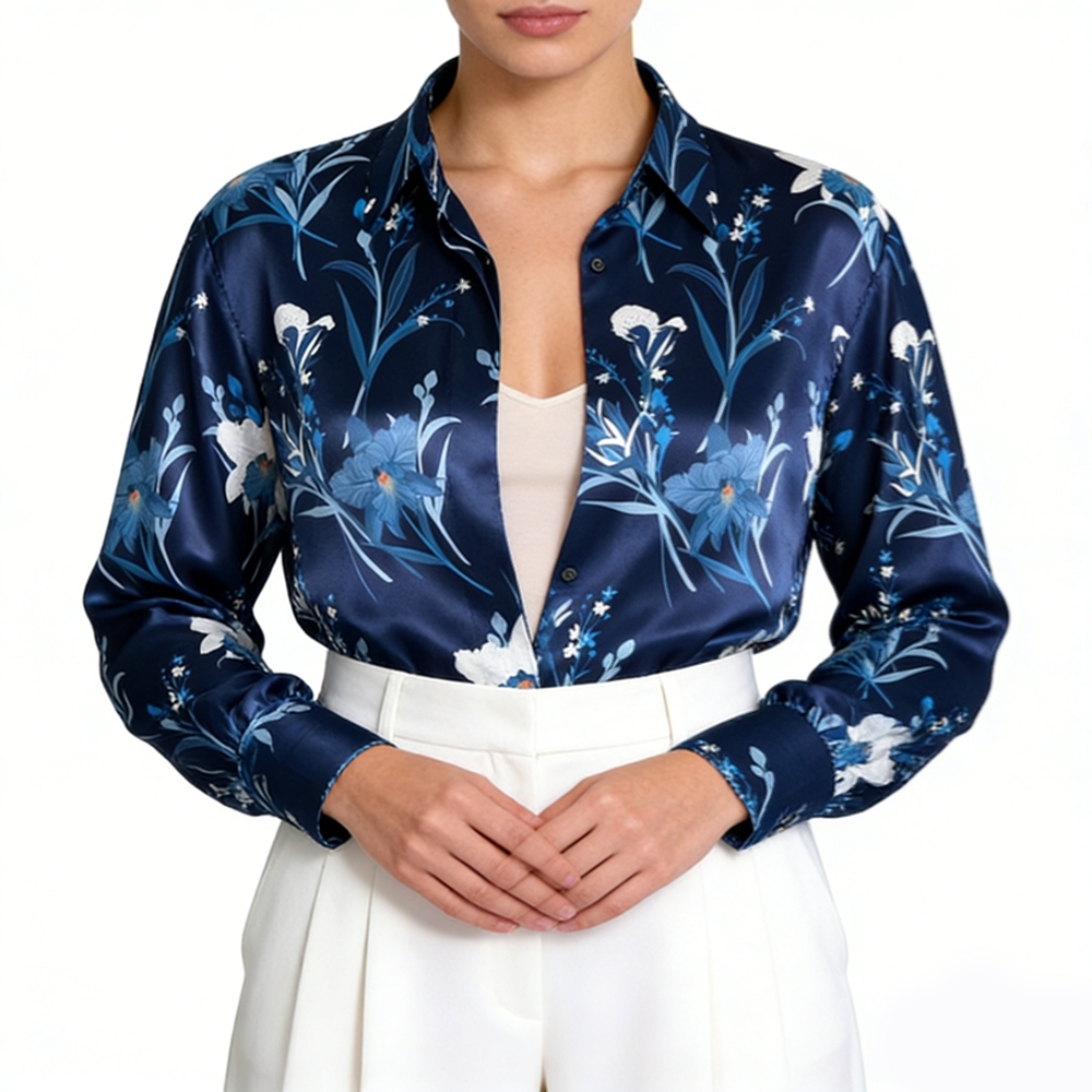 Women's Silk Floral Shirts