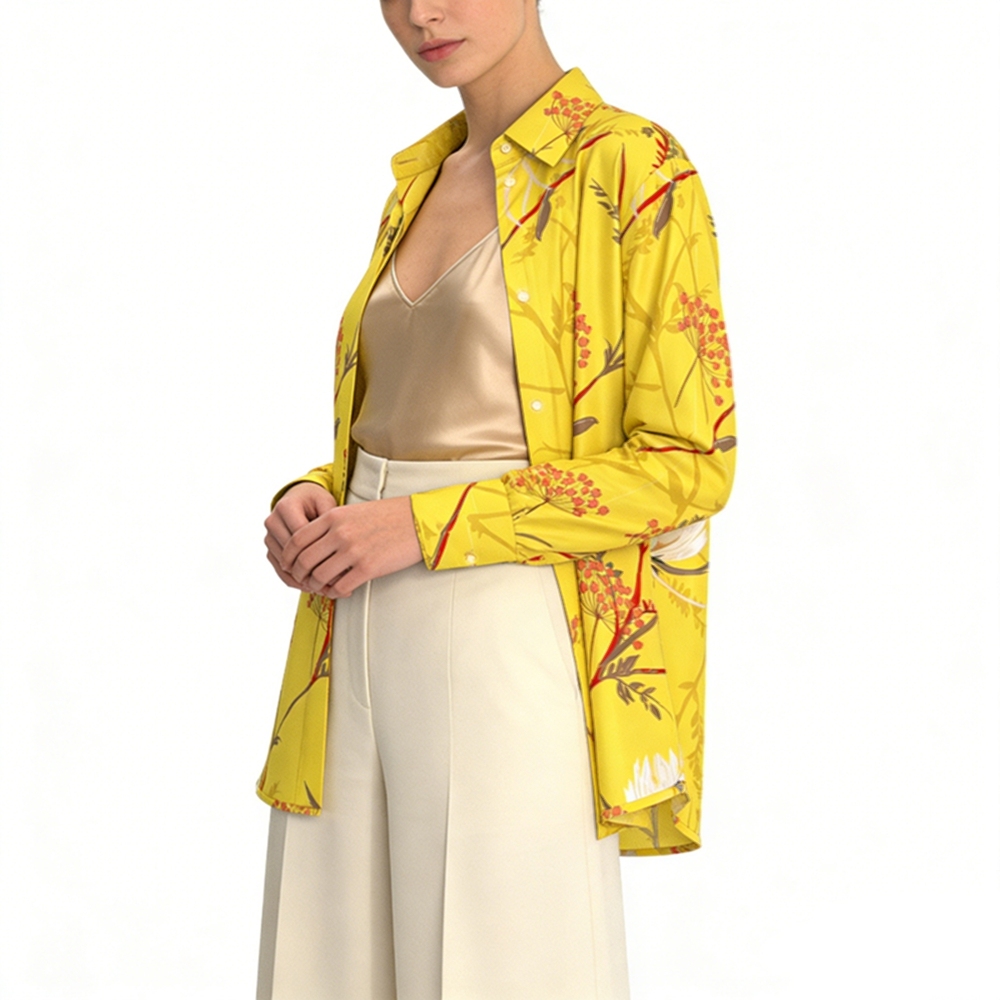 Women's Silk Floral Shirts