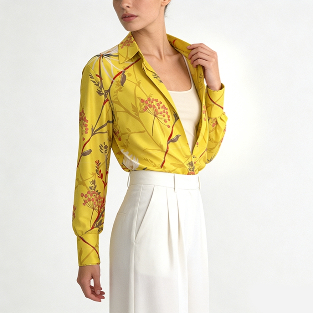 Women's Silk Floral Shirts